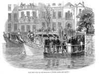 London,Royal Barge,prints Illustrated London News,river view